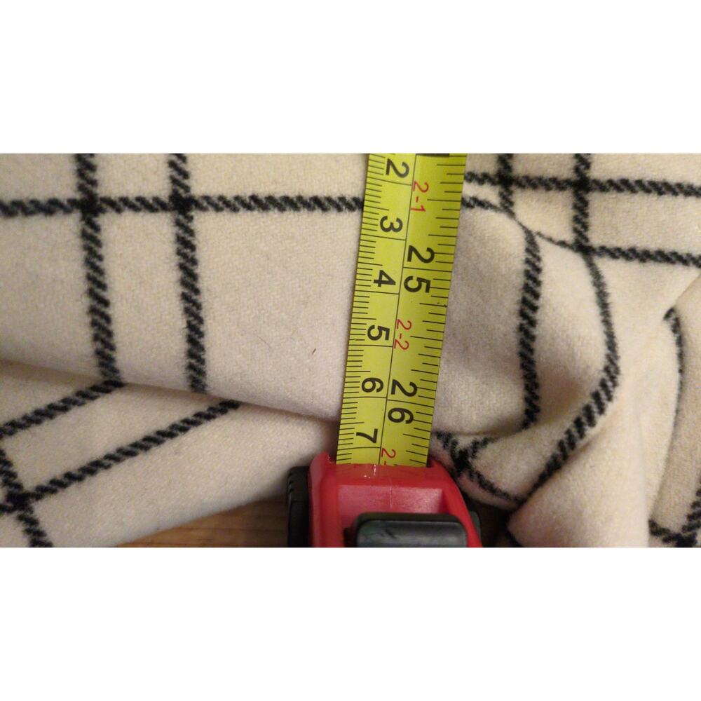 Eddie Bauer Womens Wool Peacoat Cream & Black Plaid, XXL Tall, Pockets, Classic - Picture 7 of 8